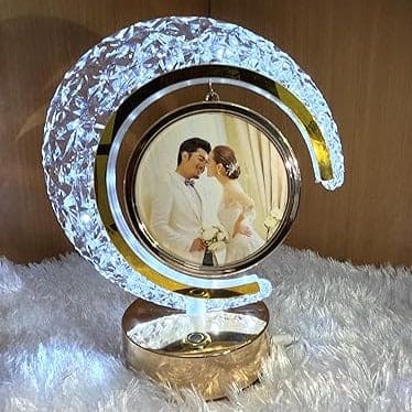 LED Crystal Moon Photo Lamp, Half Moon Crystal LED Frame, Glass Moon Crystal Led Photo Frame LED Crystal Moon Photo Lamp, Half Moon Crystal LED Frame, Glass Moon Crystal Led Photo Frame
